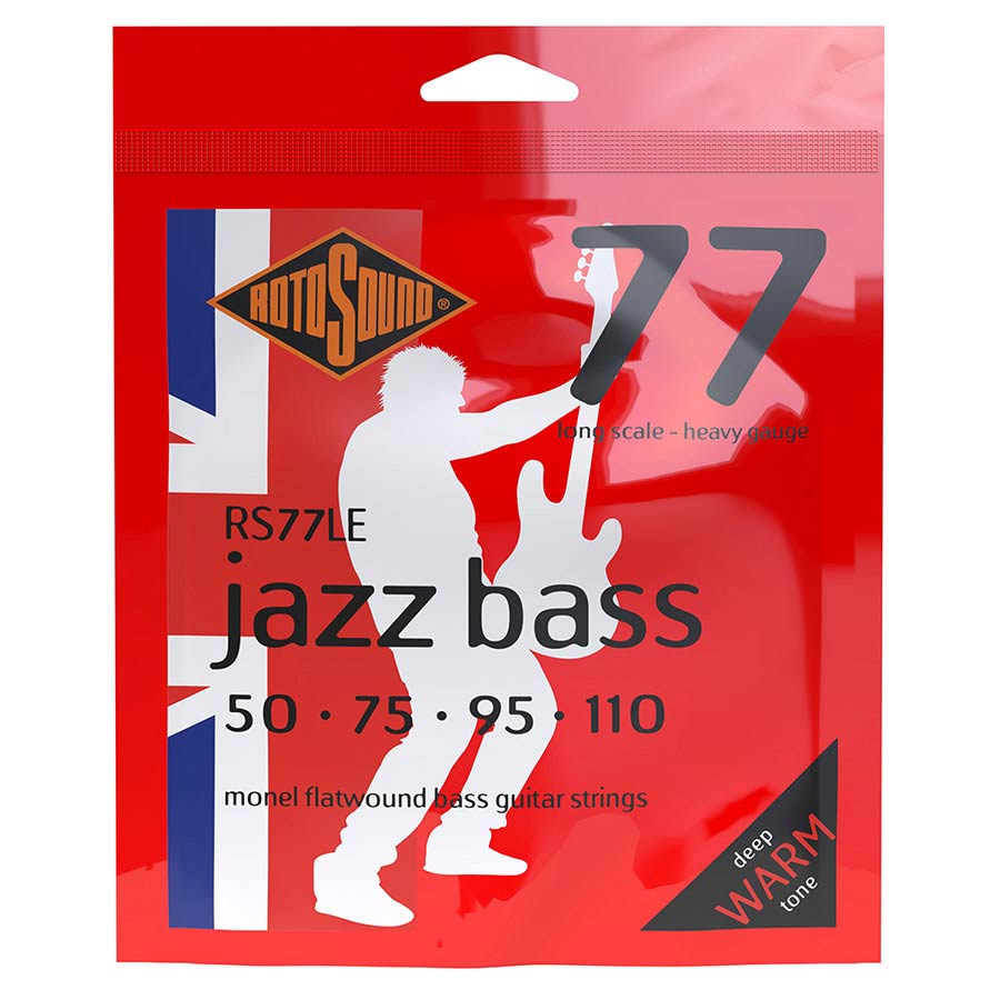 Rotosound - RS77LE Jazz Bass 77 electric bass monel flatwound 50-110 - Musik Utan Gränser 