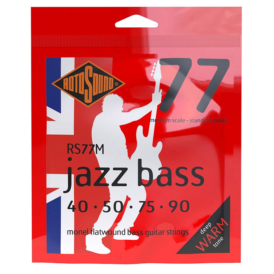 Rotosound - RS77M Jazz Bass 77 electric bass monel flatwound 40-90 - Musik Utan Gränser 