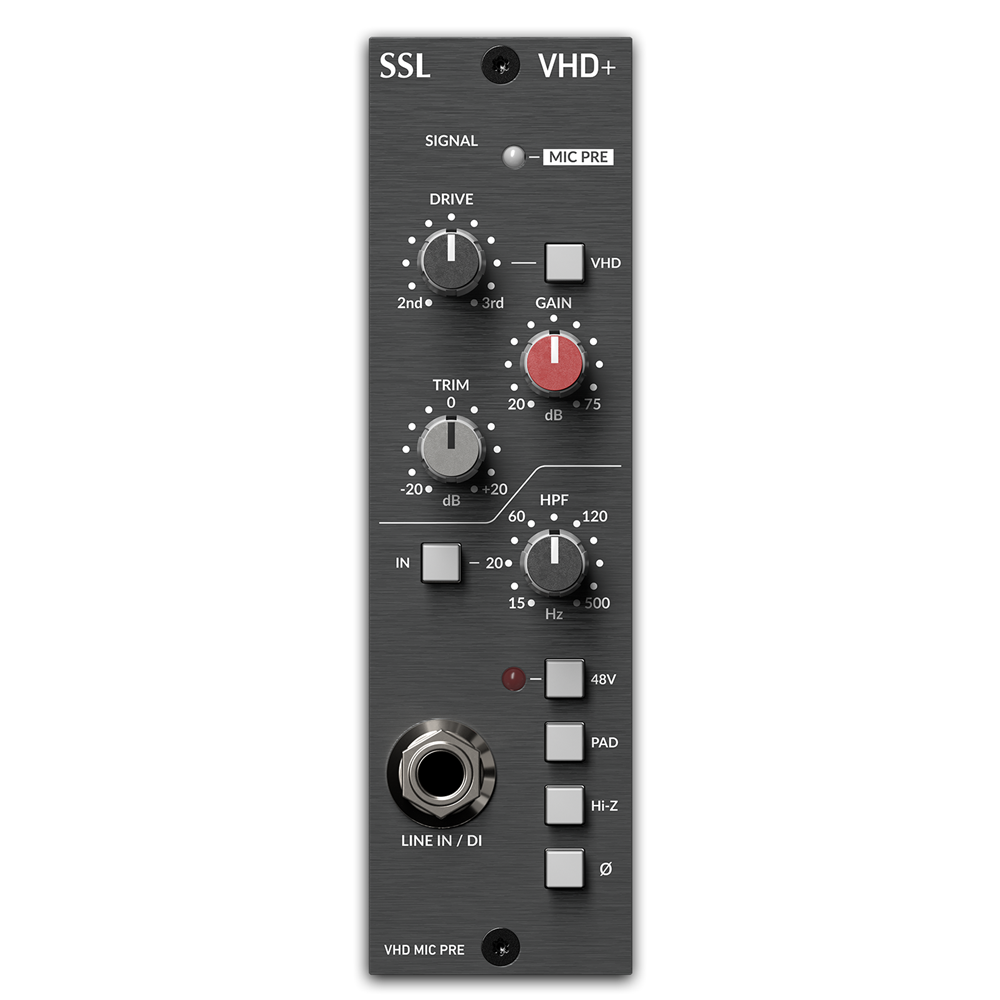 Solid State Logic - 500-Series VHD+ Variable Harmonic Drive (VHD) Mic Preamplifier - Musik Utan Gränser 