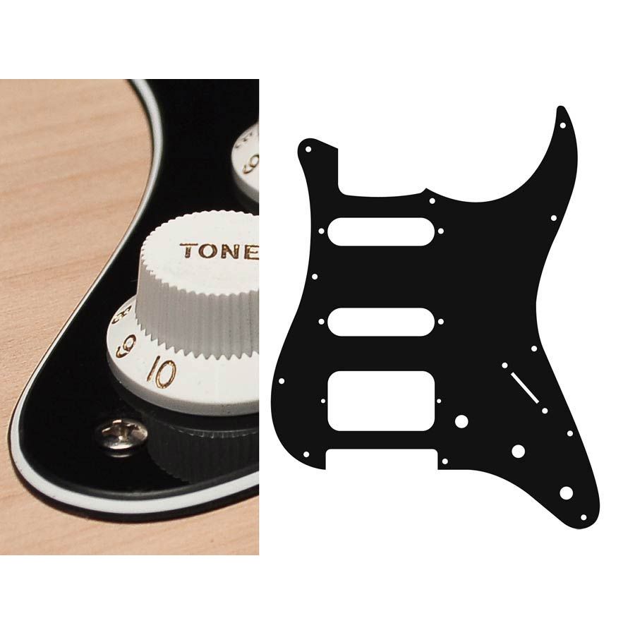 Plektrumskydd Strat HSS svart