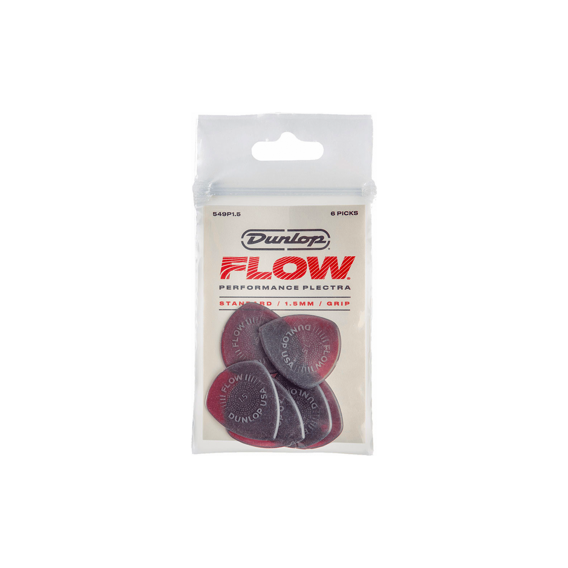 Dunlop - Flow® Standard Pick 1.5MM 6-pack - Musik Utan Gränser 