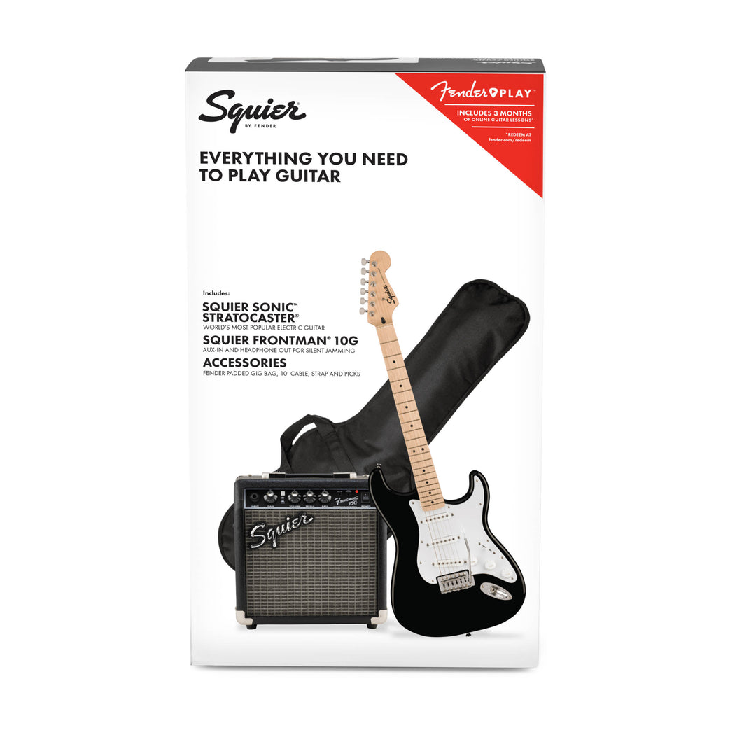 Sonic Stratocaster elgitarrpaket svart