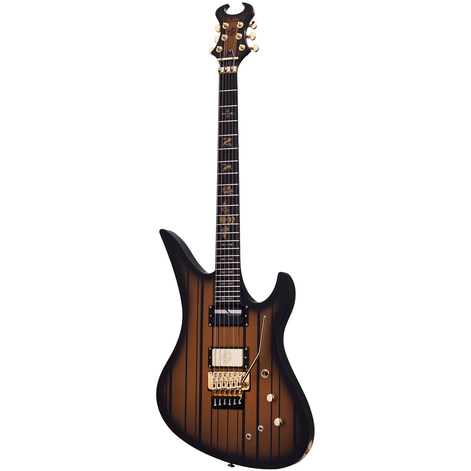 Schecter - Synyster Gates Costum Sustainiac Satin Gold Burst - Musik Utan Gränser 