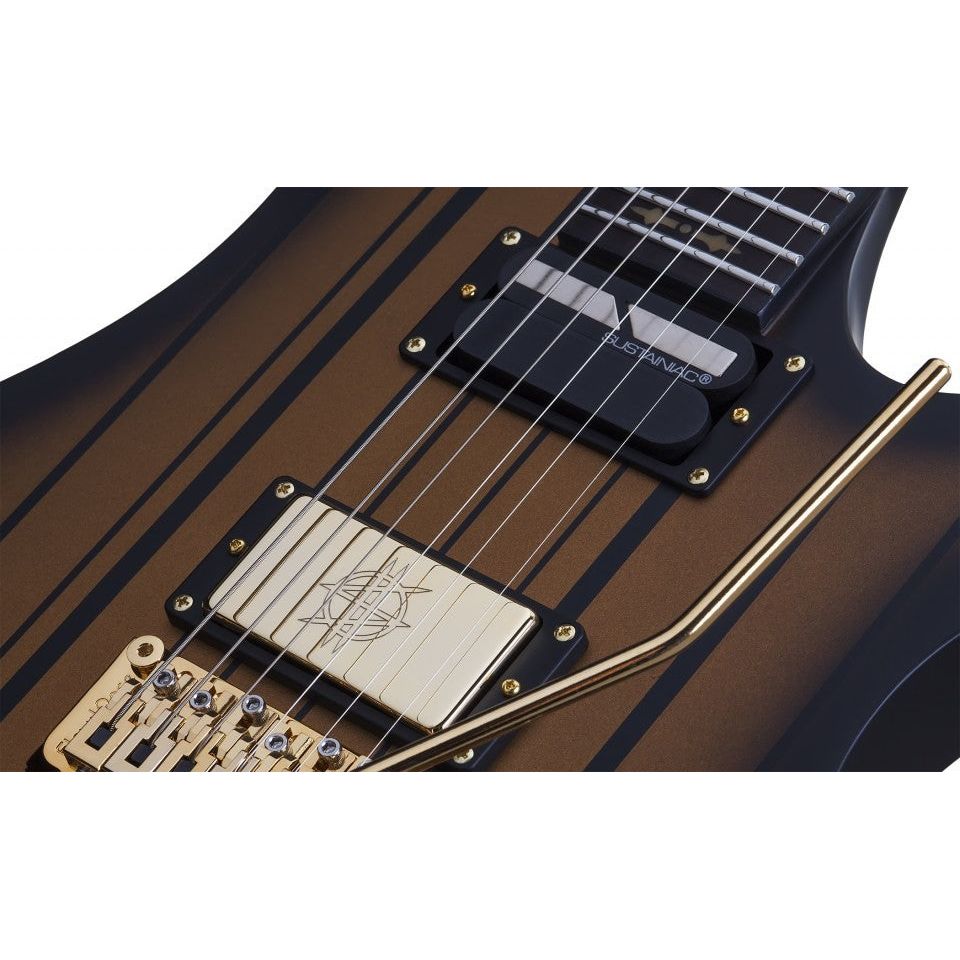 Schecter - Synyster Gates Costum Sustainiac Satin Gold Burst - Musik Utan Gränser 