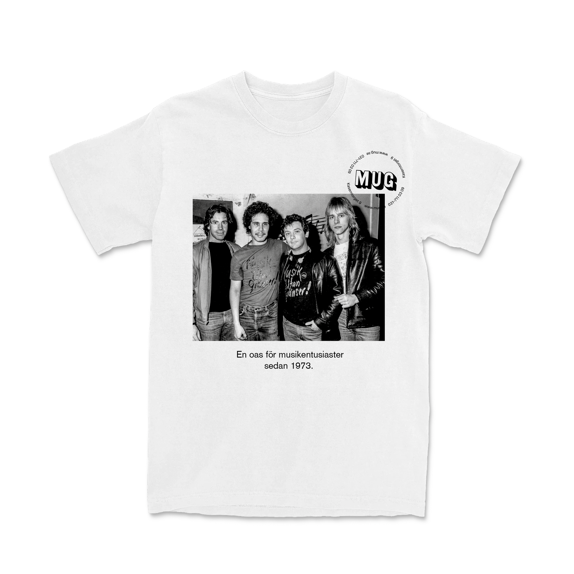 Musik Utan Gränser - T-shirt 50-årsjubileum - MUG Staff - Musik Utan Gränser 