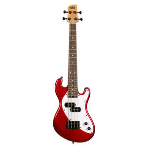 U-Bass Solid Body 4-String Metallic Red Fretted