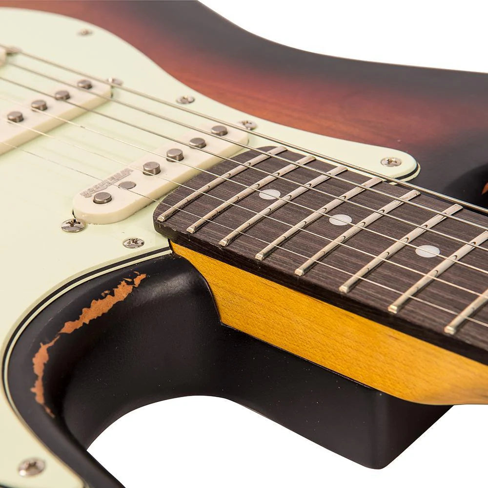 Vintage - Icon V6 Distressed Sunburst - Musik Utan Gränser 