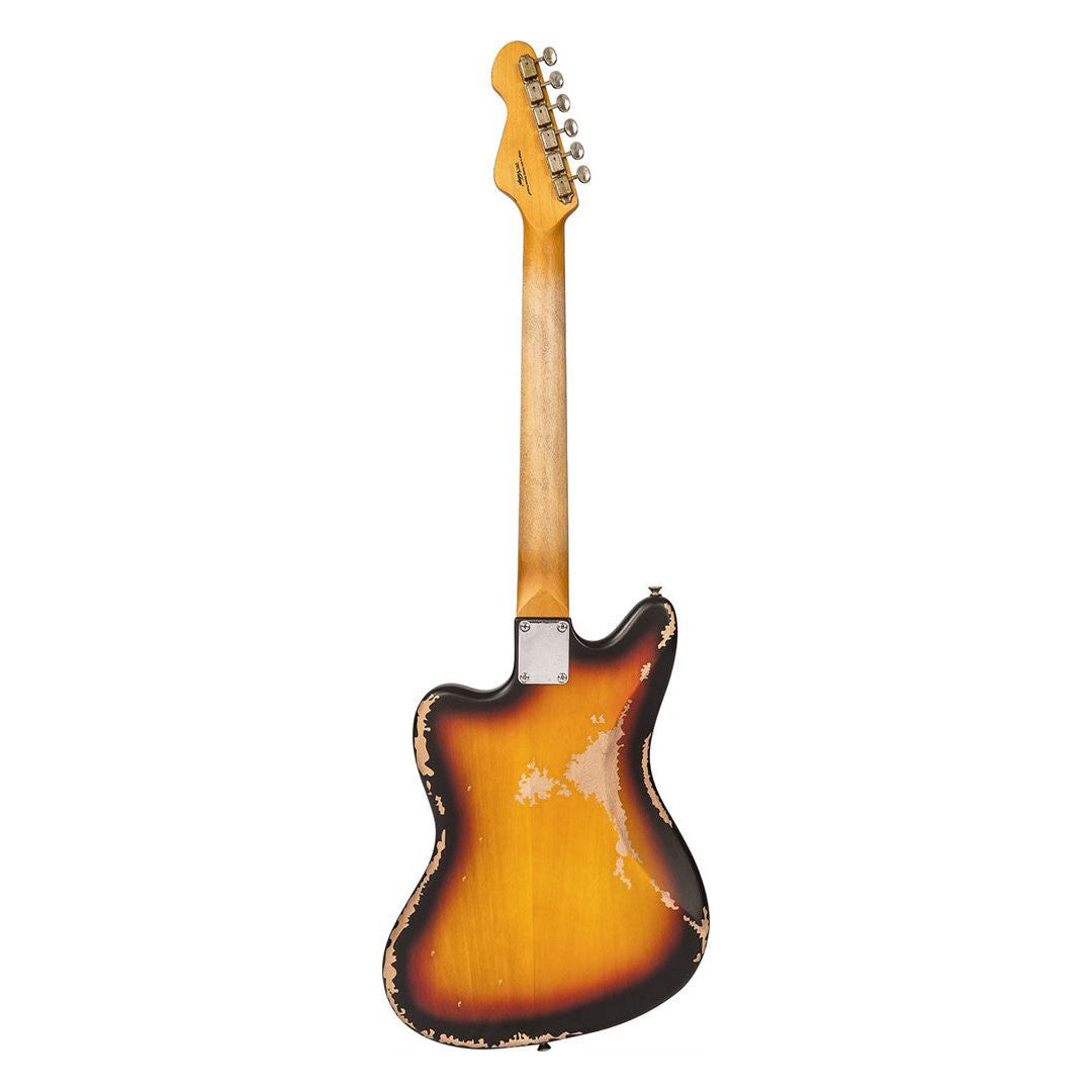 Vintage - V65 Icon Vibrato Distressed Sunburst - Musik Utan Gränser 