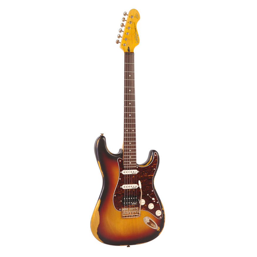 Vintage - Icon V6 HSS Distressed Sunburst - Musik Utan Gränser 