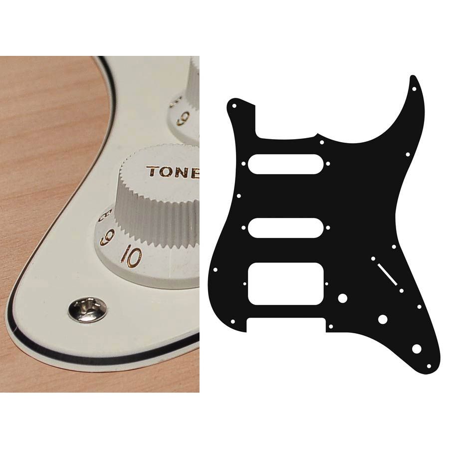 Plektrumskydd Strat HSS Vintage vitt