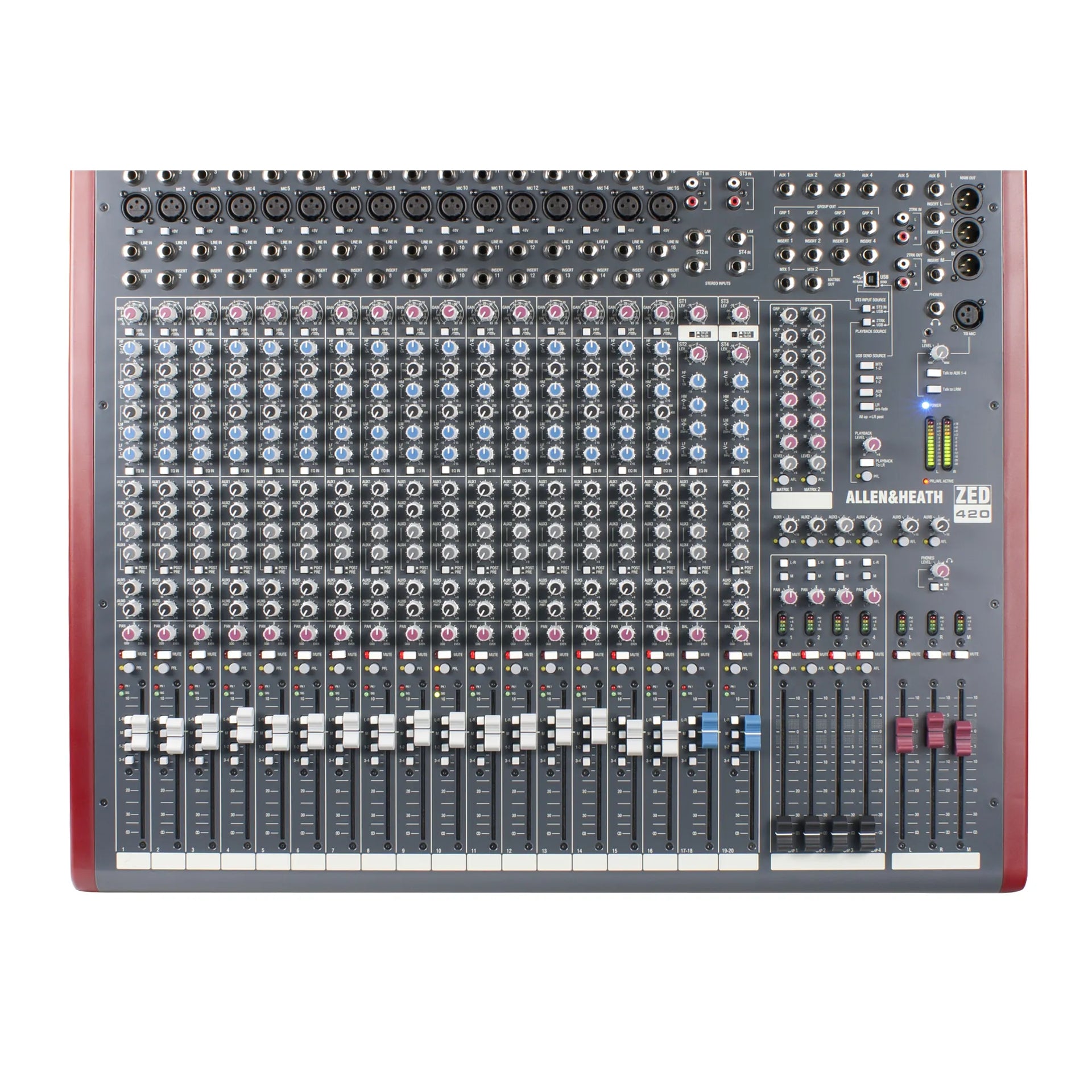 Allen & Heath - ZED-420 4 Bus, 16 Mono Input, 2 Dual Stereo, 6 Aux - Musik Utan Gränser 
