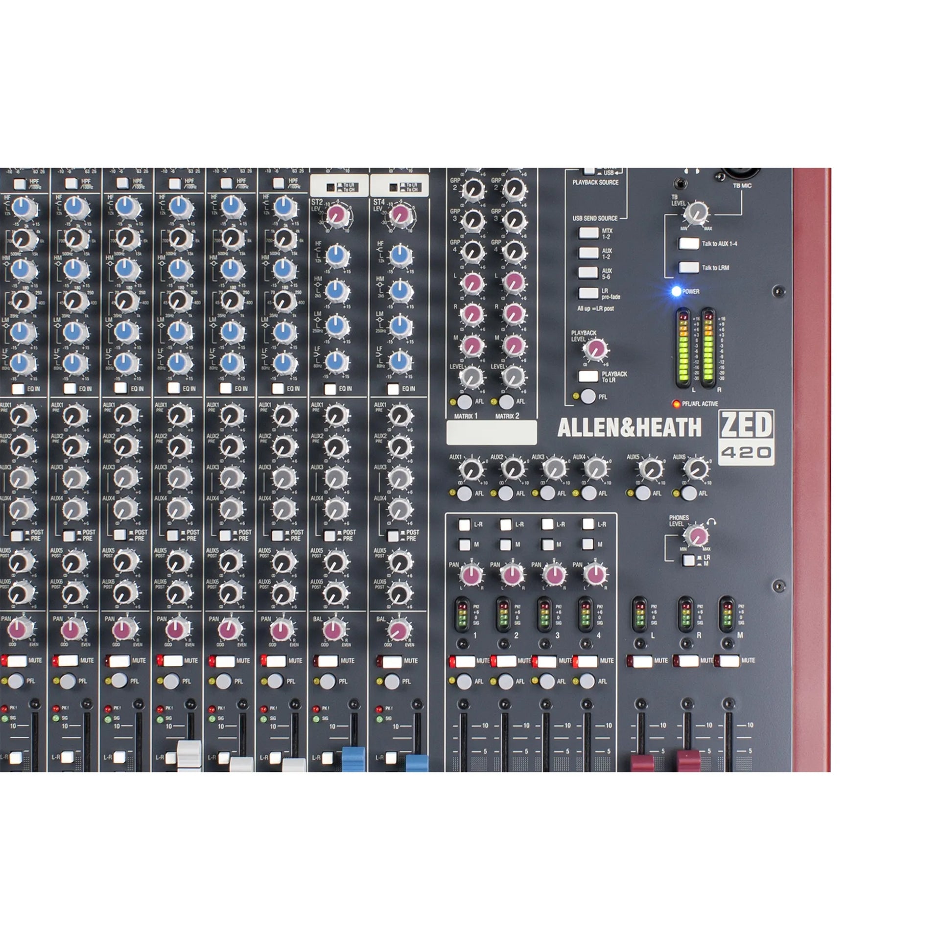 Allen & Heath - ZED-420 4 Bus, 16 Mono Input, 2 Dual Stereo, 6 Aux - Musik Utan Gränser 
