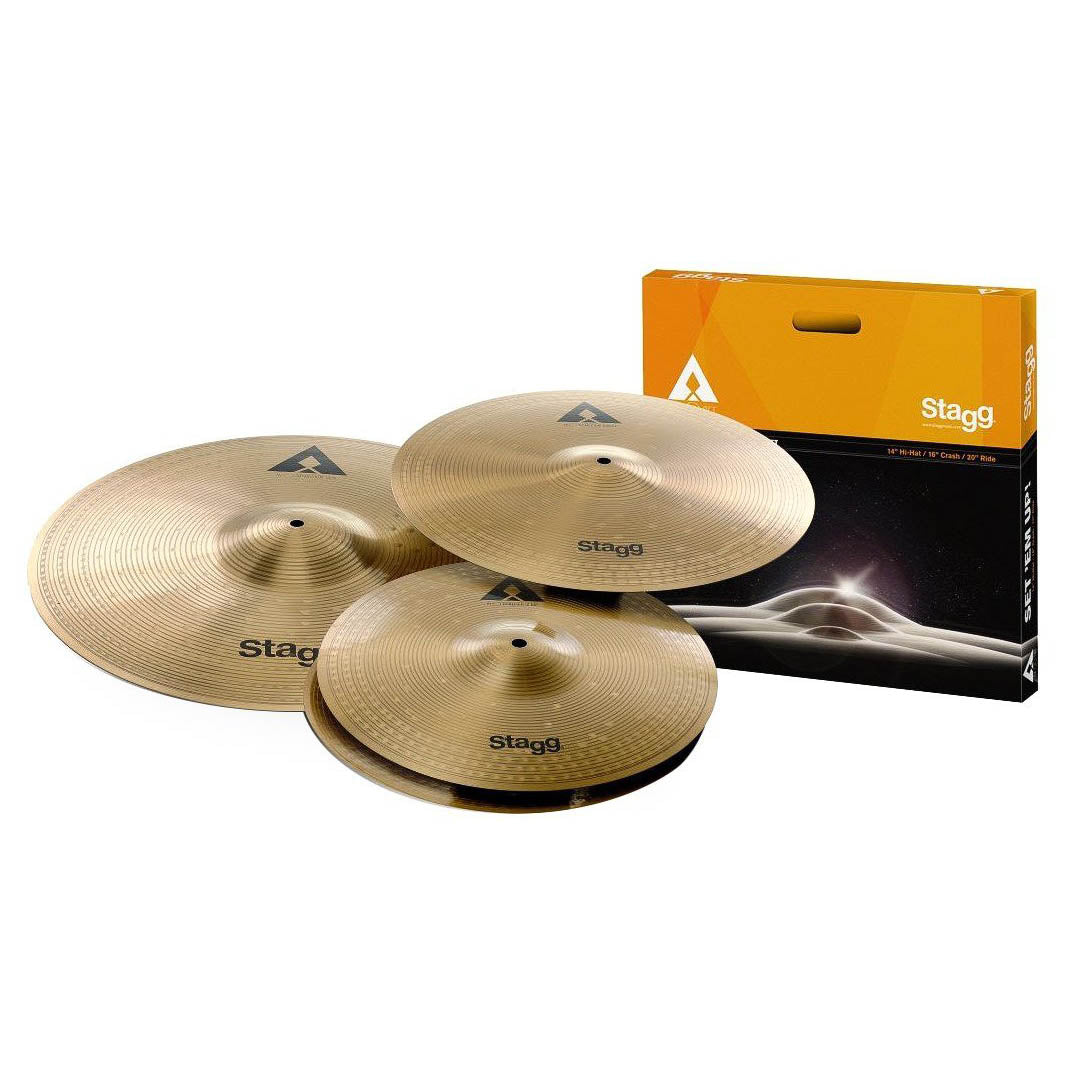 Stagg - Copper-Steel Cymbal Set 14+16+20" - Musik Utan Gränser 