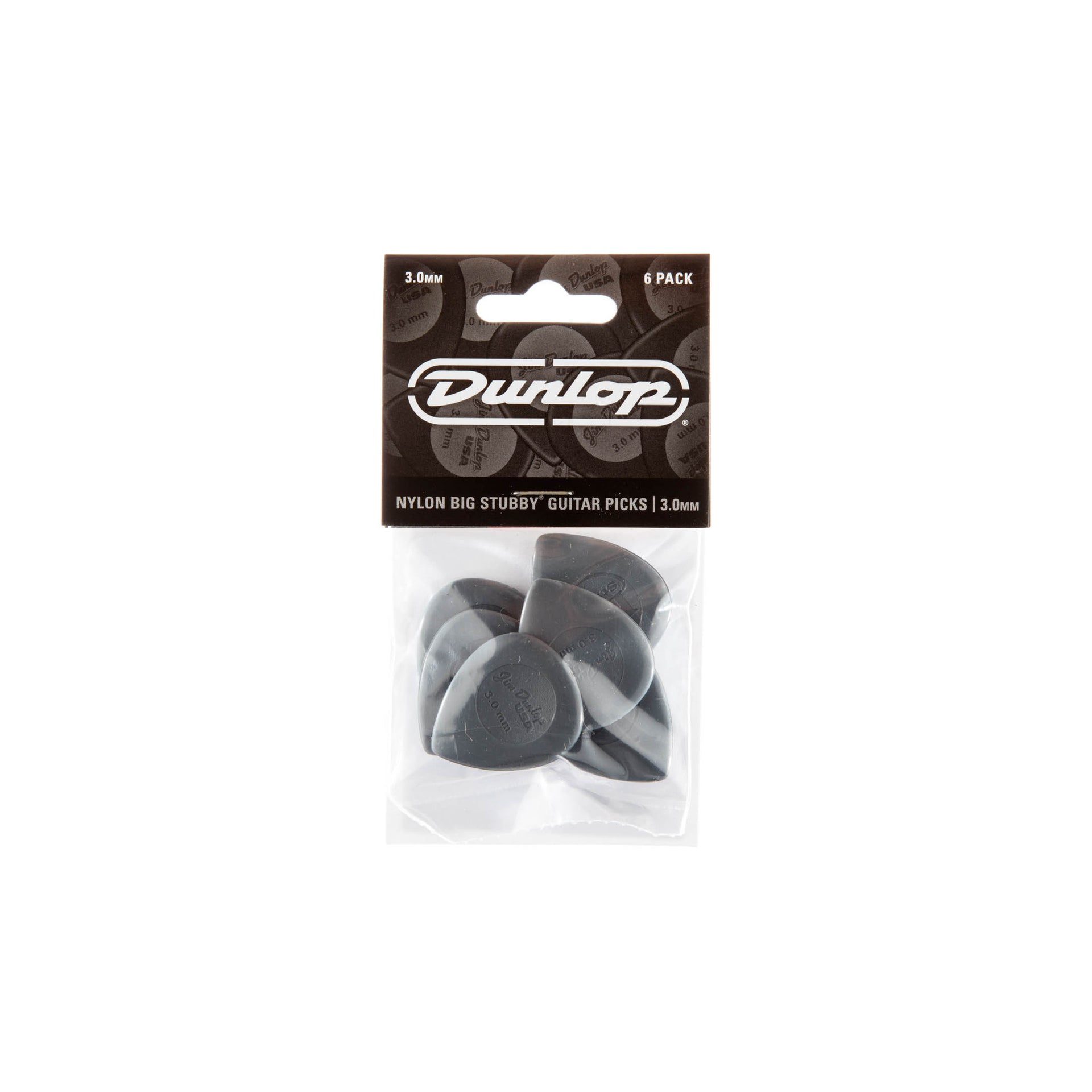Dunlop - 445P3.0 Nylon Big Stubby-6/PLYPK - Musik Utan Gränser 