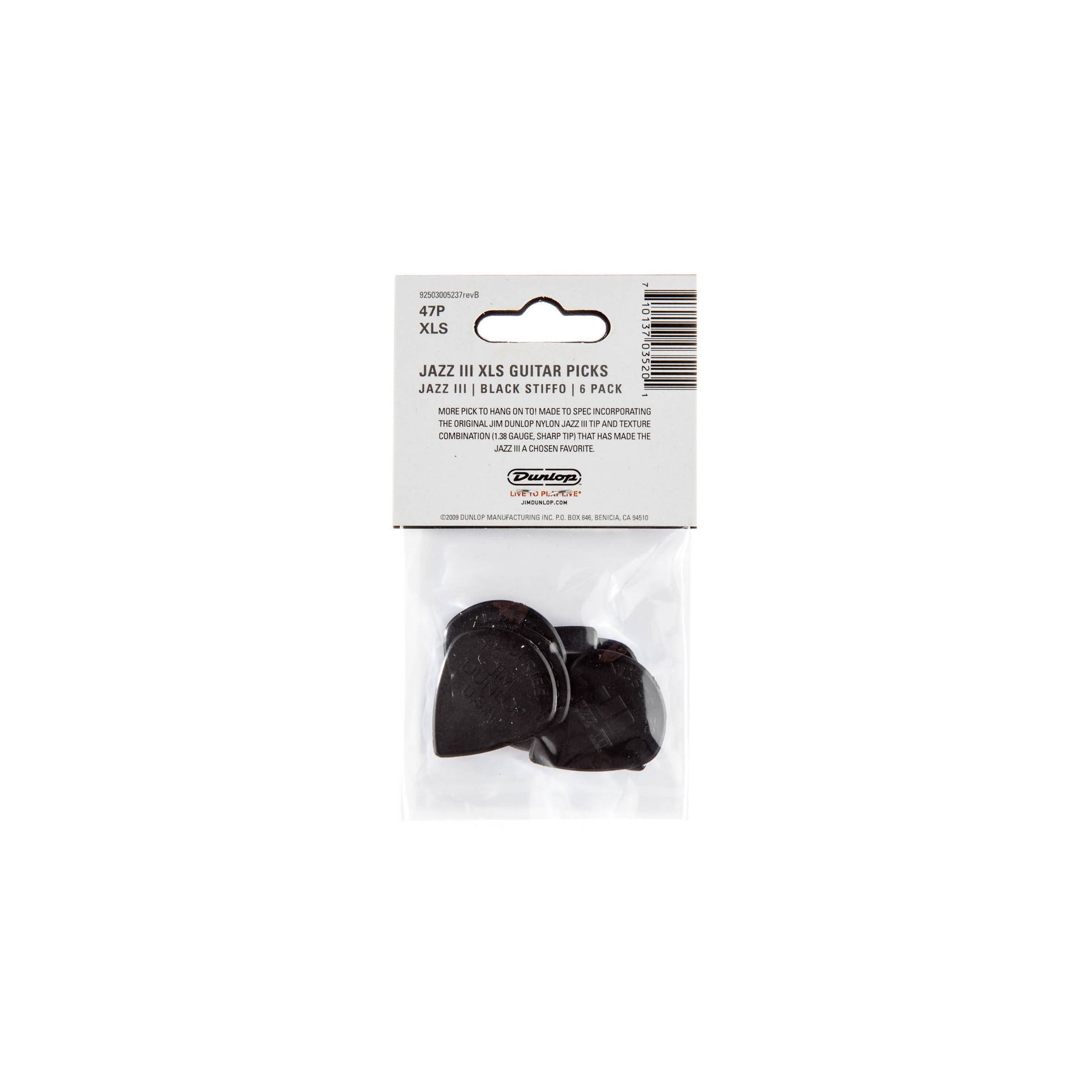 Dunlop - 47PXLS Nylon Jazz III XL 6/PLYPK - Musik Utan Gränser 