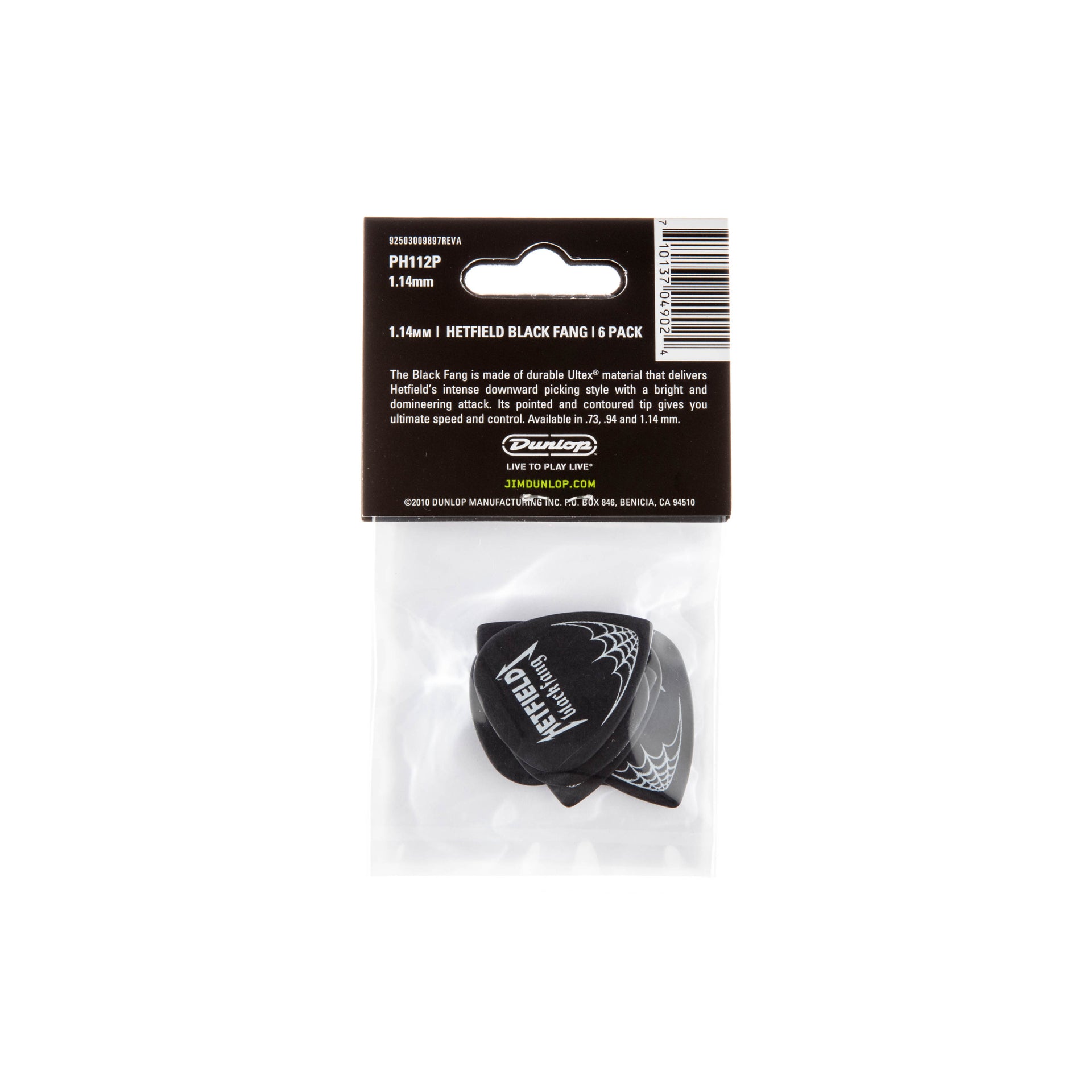 Dunlop - Hetfield Black Fang PH112P1.14 6/PLYPK - Musik Utan Gränser 