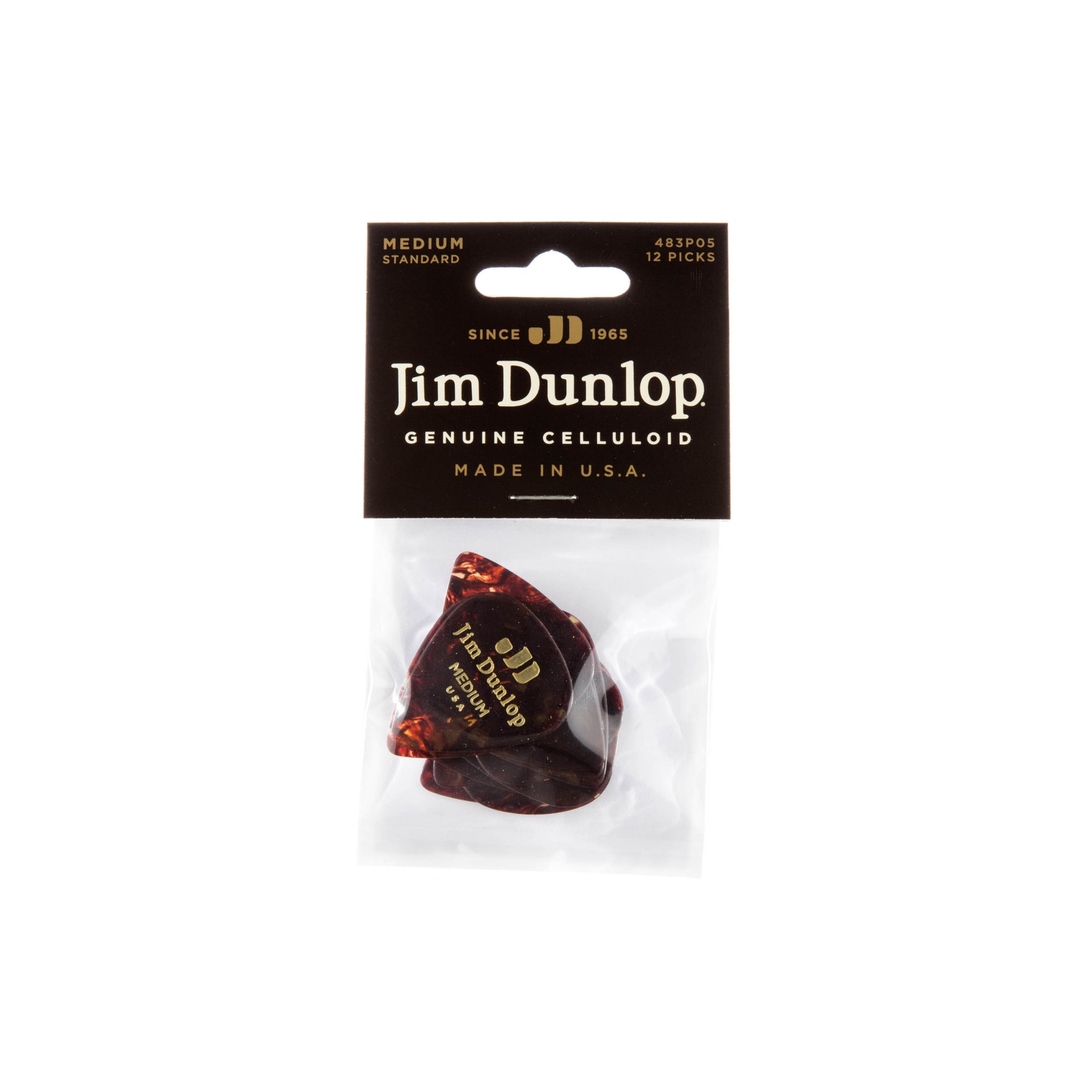 Dunlop - Shell 483P05MD Plektrum 12-pack - Musik Utan Gränser 