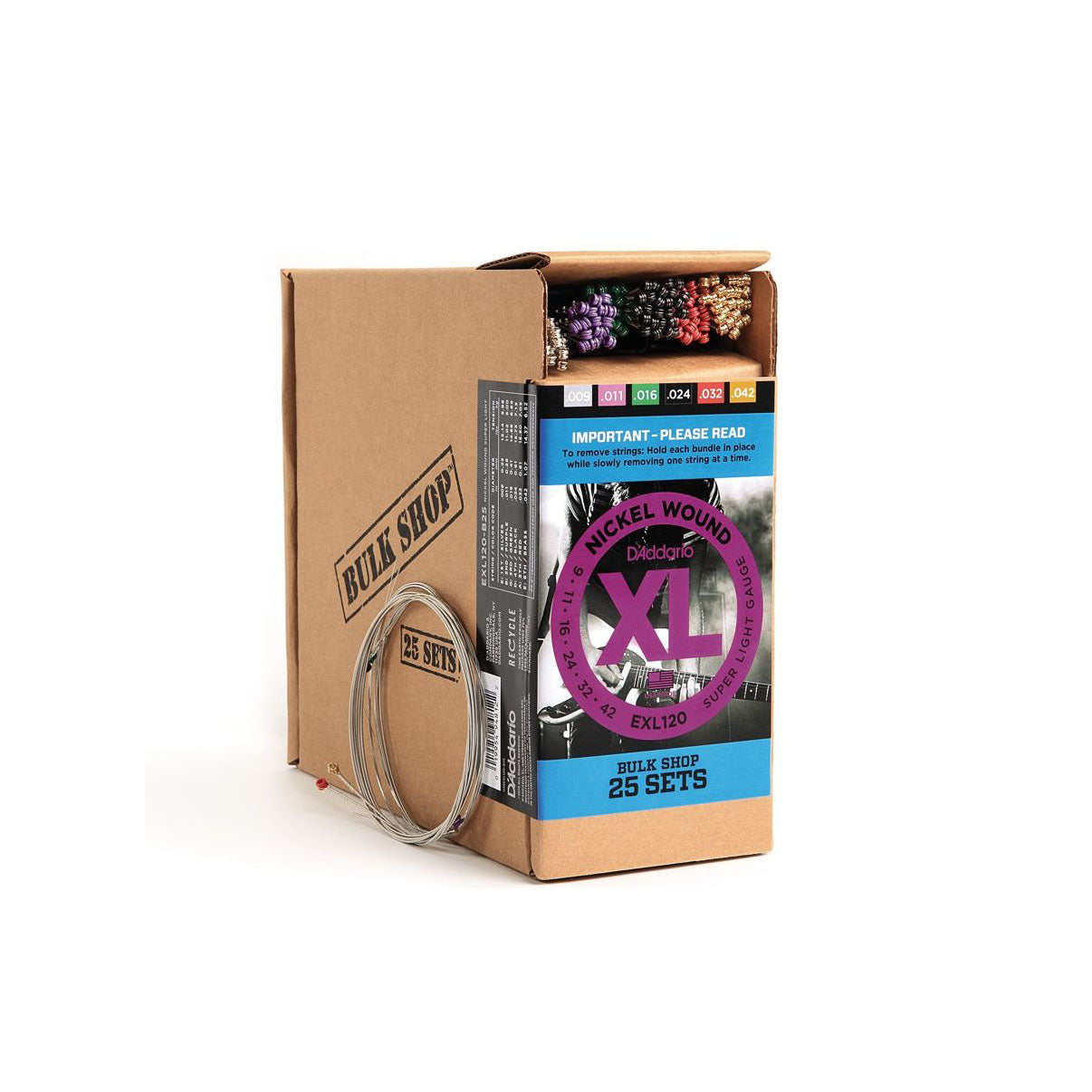D'Addario - EXL120-B25 009 -042 Bulk 25-set - Musik Utan Gränser 