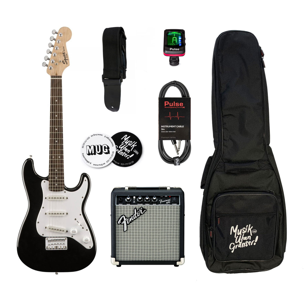 Elgitarrpaket Squier Mini Stratocaster Black