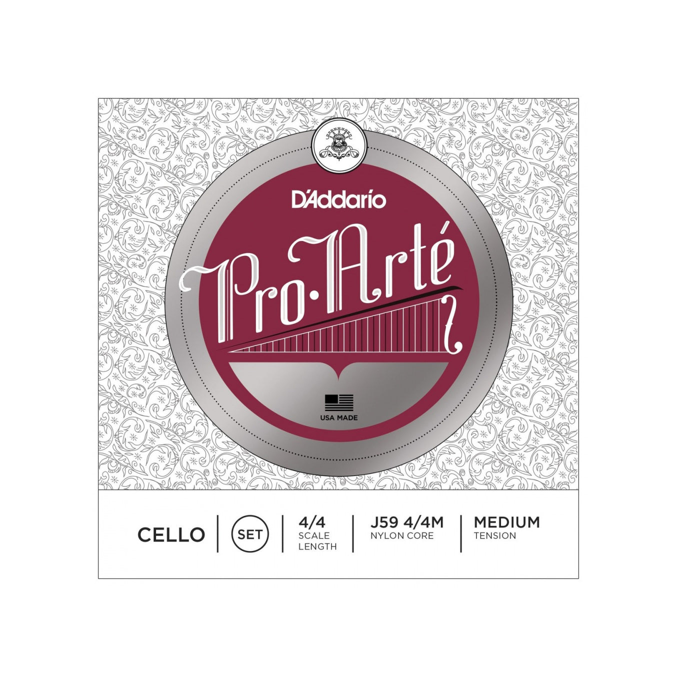D'Addario - J59 4/4M Pro Arté cello set - Musik Utan Gränser 