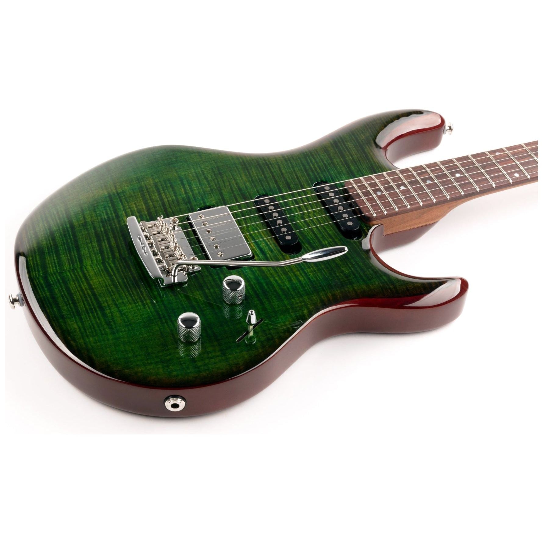 Ernie Ball Music Man - Luke III HSS Luscious Green Flame Maple Top - Musik Utan Gränser 