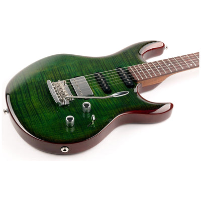 Ernie Ball Music Man - Luke III HSS Luscious Green Flame Maple Top - Musik Utan Gränser 