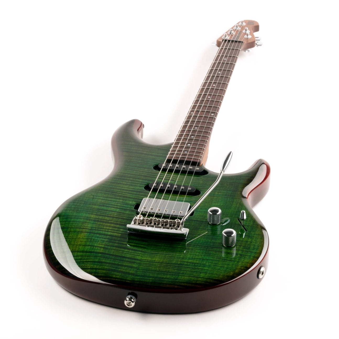 Ernie Ball Music Man - Luke III HSS Luscious Green Flame Maple Top - Musik Utan Gränser 