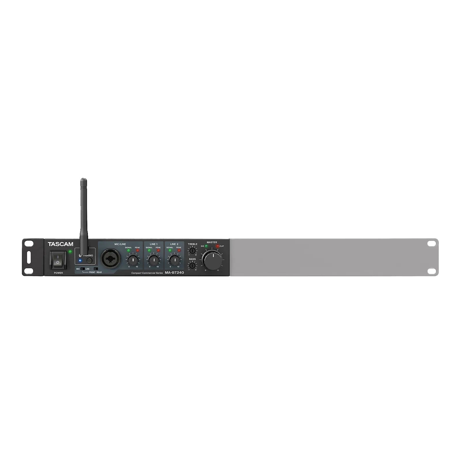 Tascam - MA-BT240 240-Watt Mixing Amplifier Mic Line BT - Musik Utan Gränser 