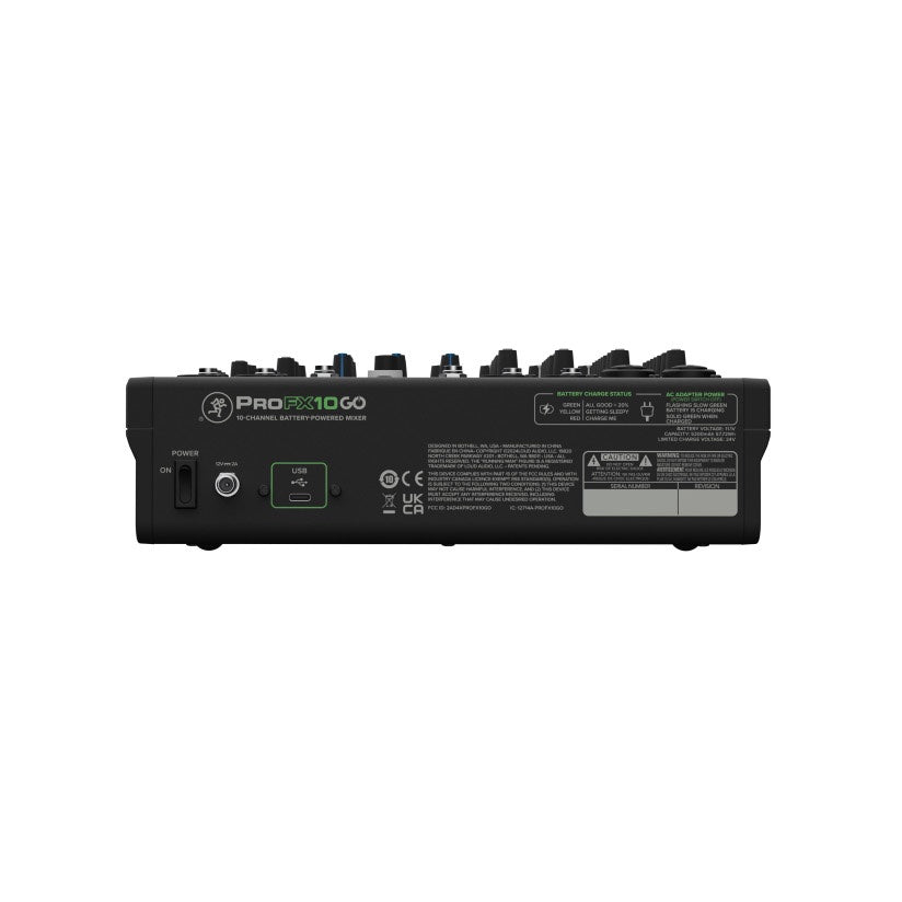 Mackie ProFX10 GO 10-kanals batteridriven analogmixer – bild 6