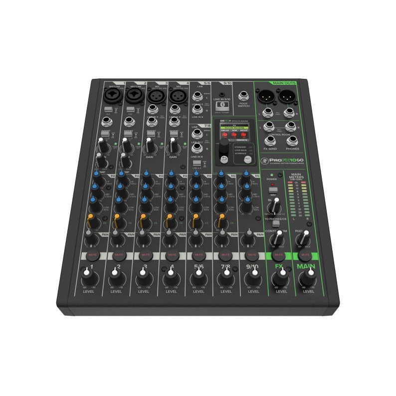 Mackie ProFX10 GO 10-kanals batteridriven analogmixer – bild 2