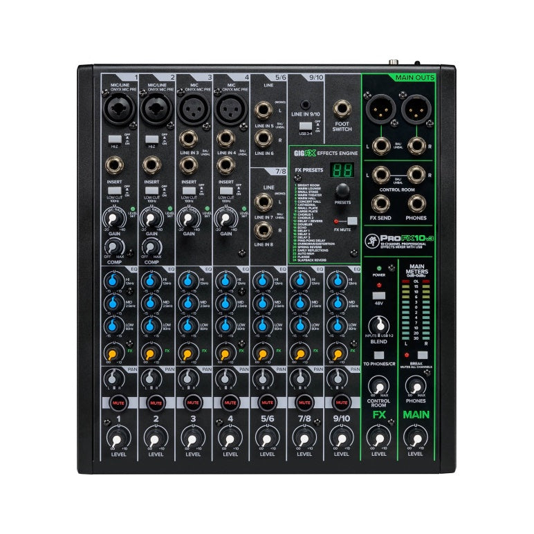 Mackie ProFX10v3 10-kanals analogmixer med USB