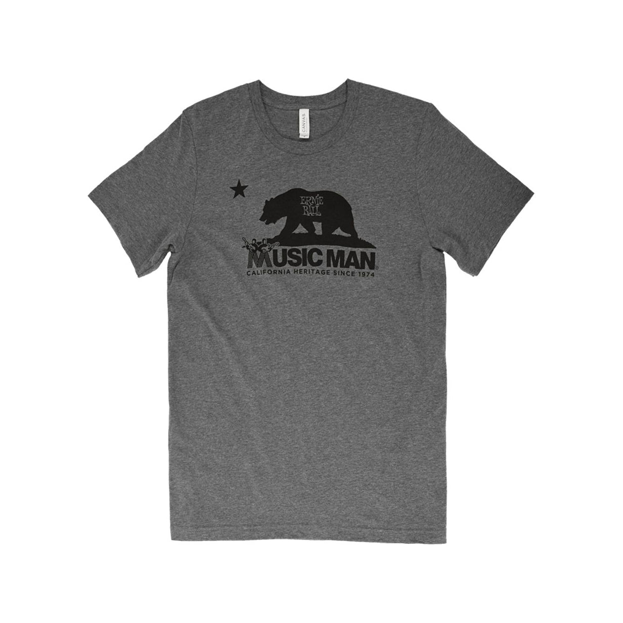 Ernie Ball Music Man - Heritage T-Shirt Heather Gray - Musik Utan Gränser 