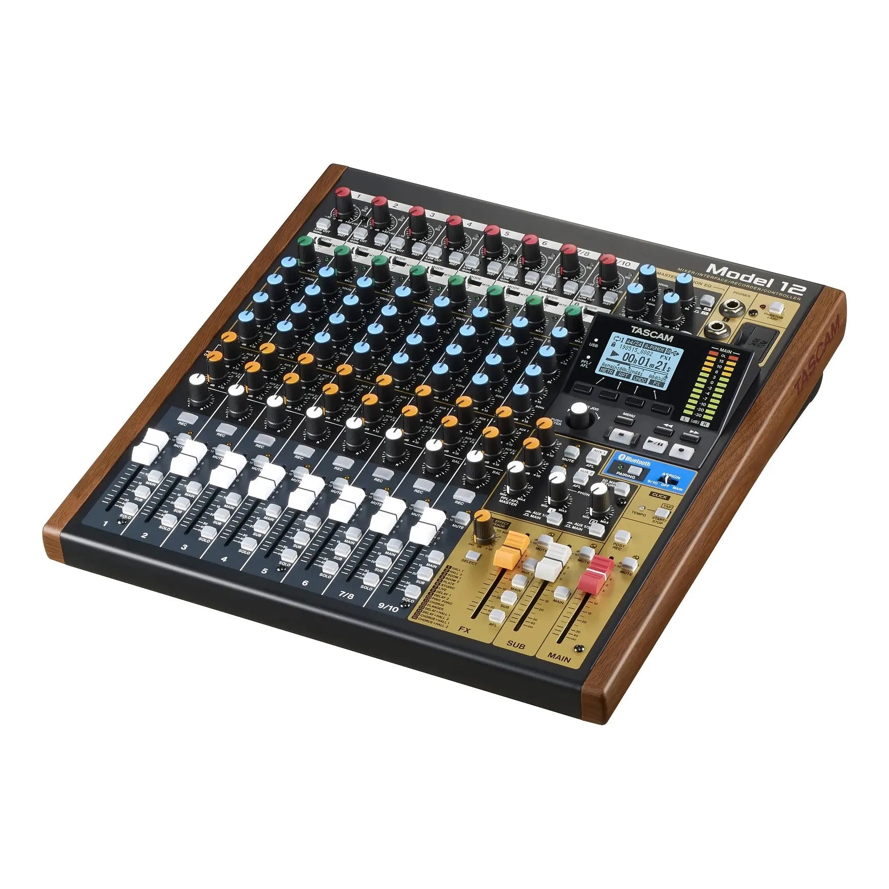 Tascam - Model 12 10-Ch Analogue Mixer with 12-Track Digital Recorder - Musik Utan Gränser 