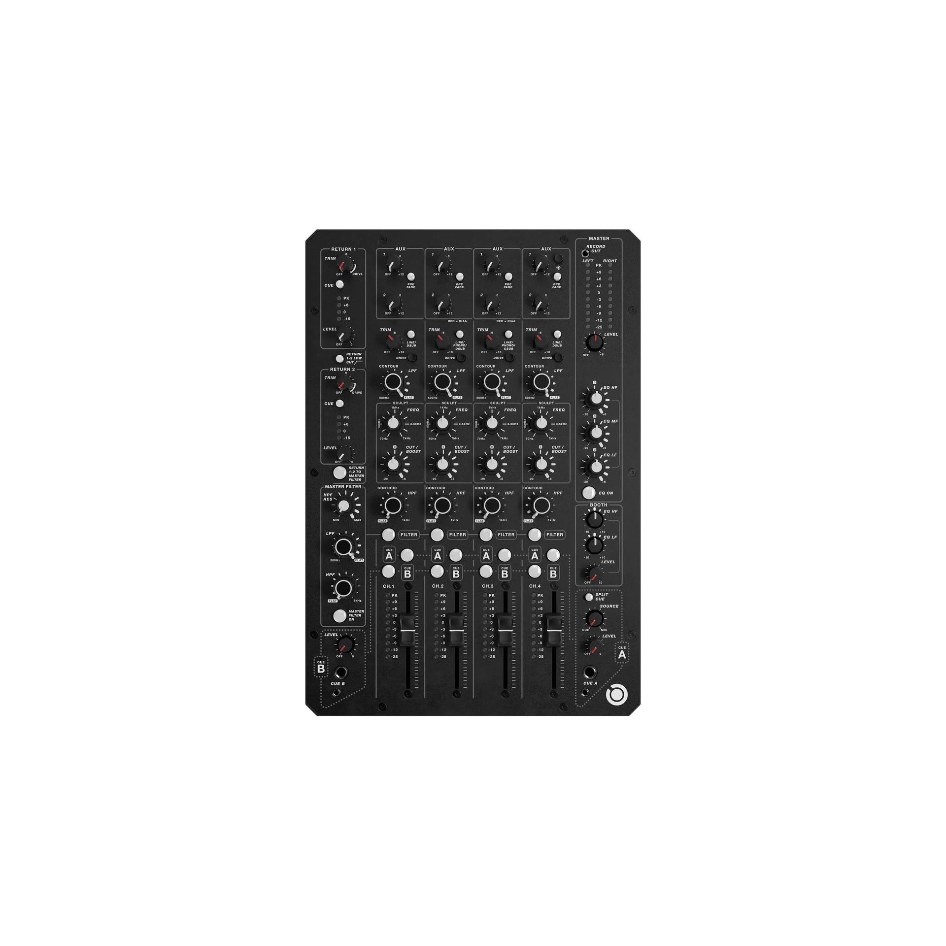 Model 1.4 4ch Analog DJ Mixer