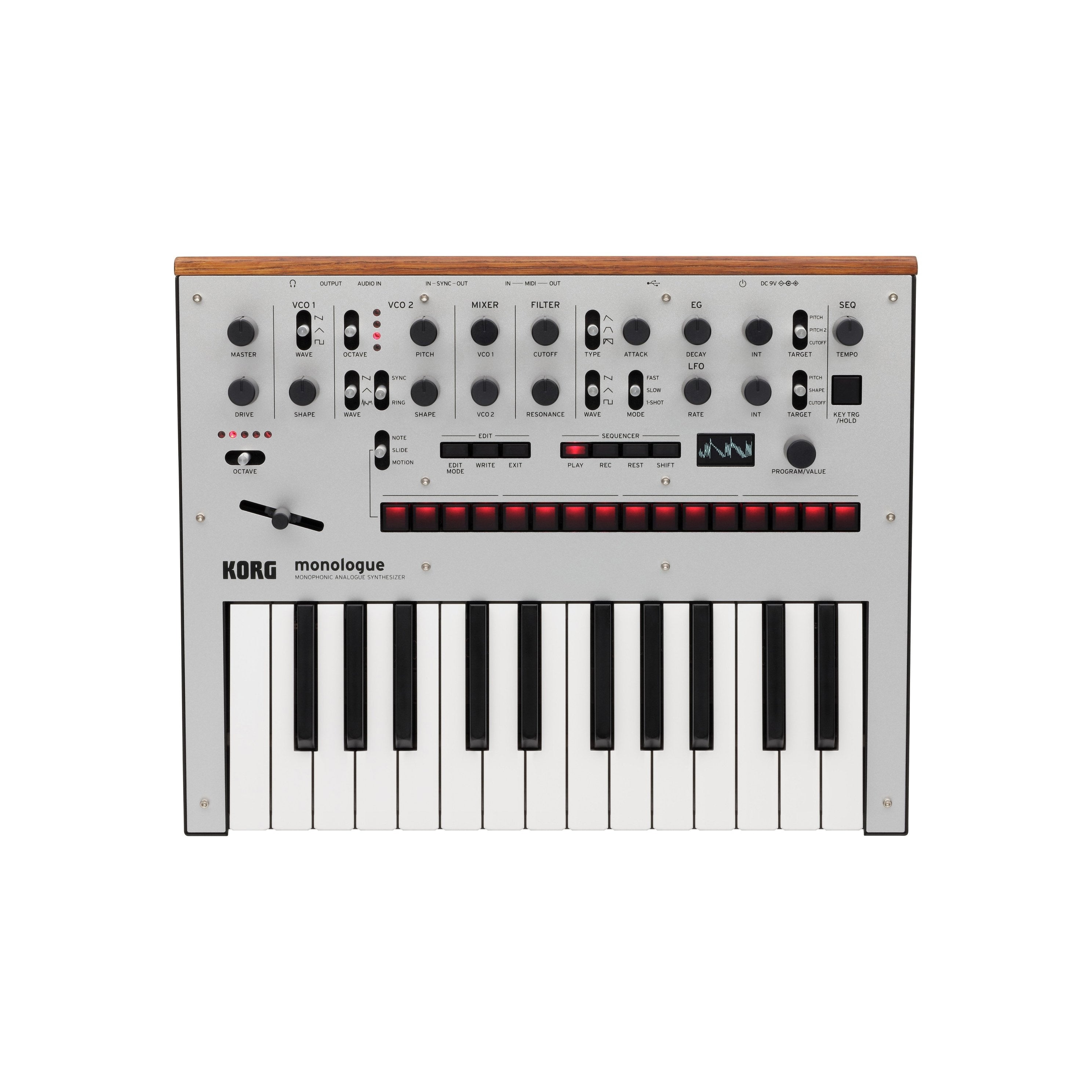 Korg - Monologue Analog Synthesizer Silver Finish – Musik Utan Gränser
