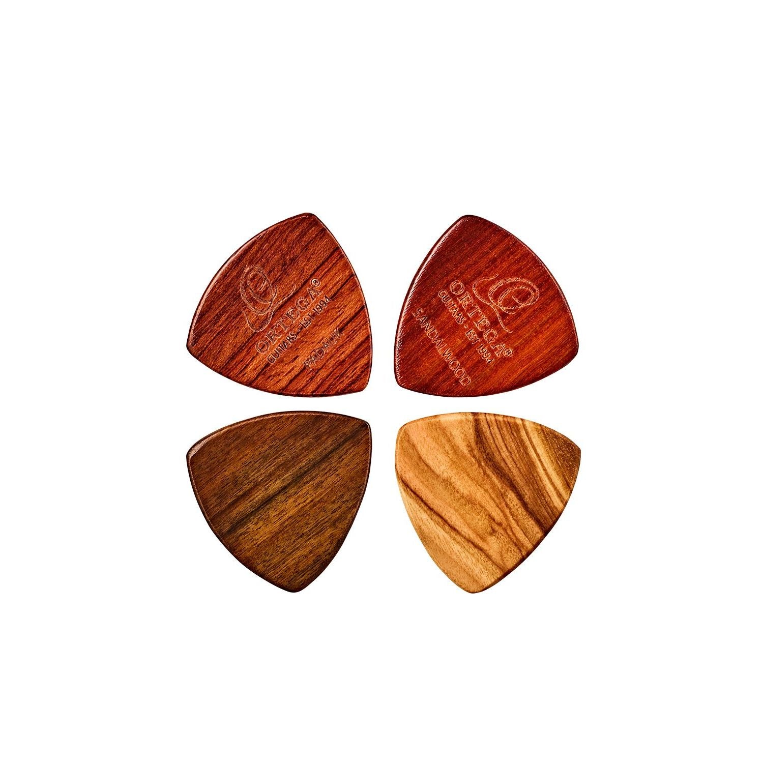 OGPWXLF-MIX4 Mixade plektrum i trä platt 2.0mm 4-pack