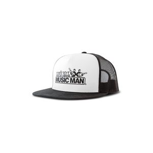 Black and White Ernie Ball Music Man Logo Hat