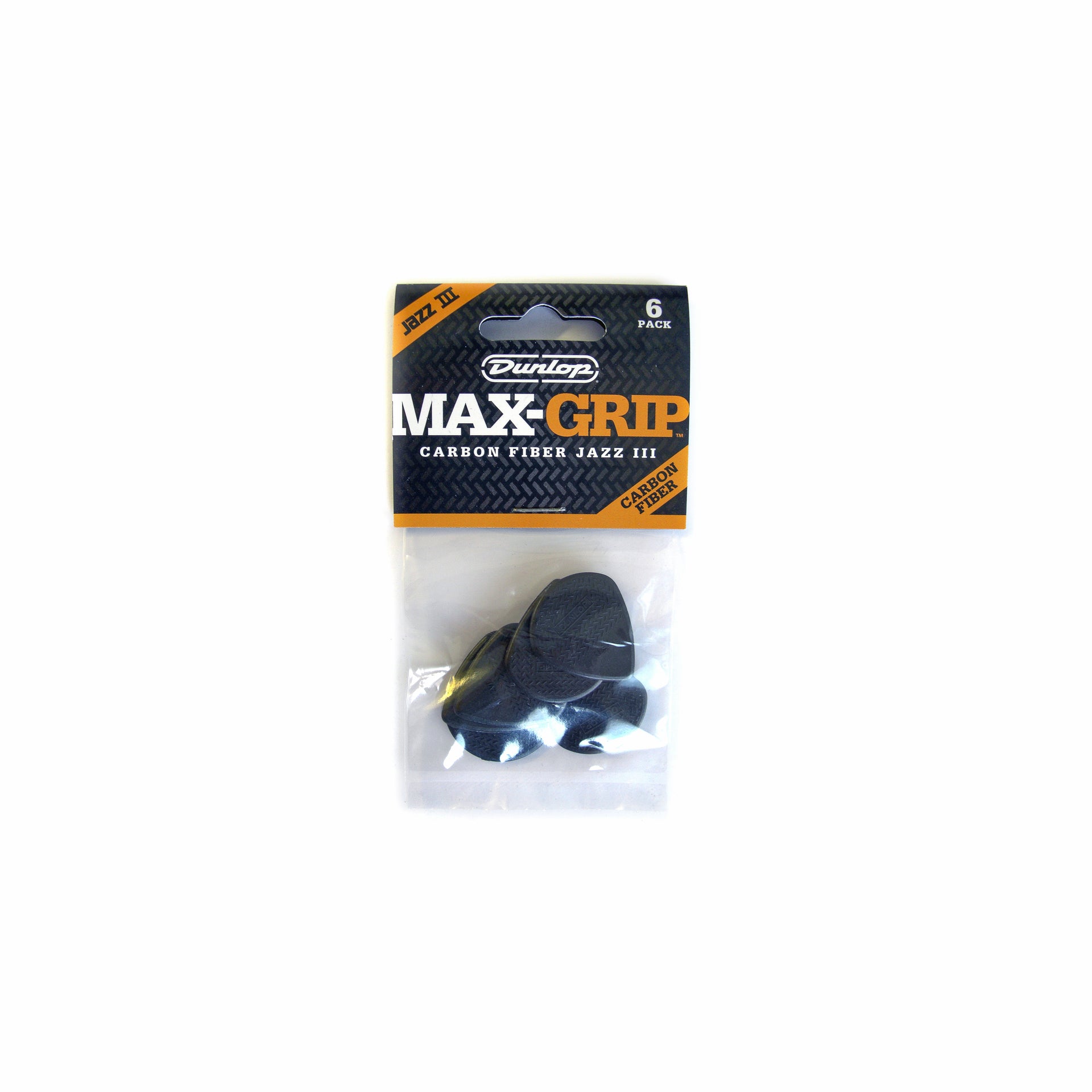 Dunlop - Plektrum Dunlop Nylon MaxGrip JAZZ471P3C 6 Pack - Musik Utan Gränser 