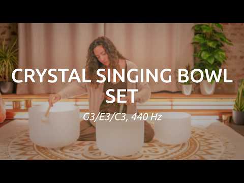 CSBMSETCEG Crystal Singing Bowl Set 3 pcs