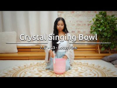 ECSB75G3LPK Essence Singing Bowl 7.5" Note G3 Throat Chakra