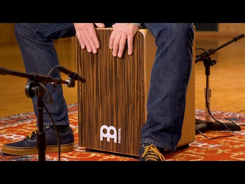 JBC6EY Bass Cajon w/Snare Pedal Ebony front