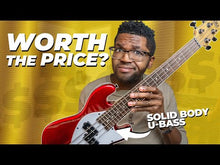 Ladda och spela upp video i Gallerivisaren, U-Bass Solid Body Black Fretted
