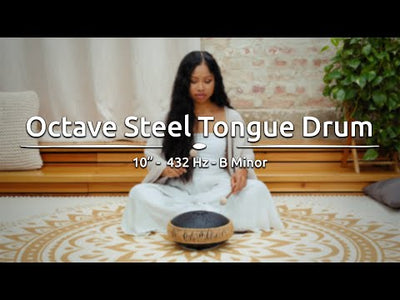 MOSTD1BK Medium Octave Steel Tongue Drum B Minor Svart