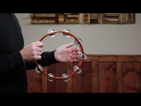 TA2A-AB Double row wooden tambourine