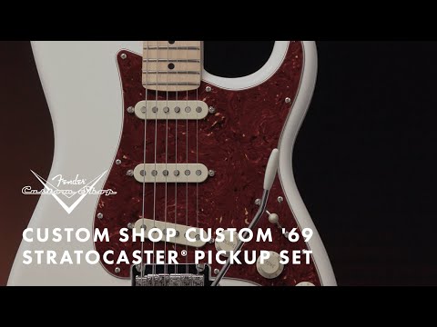 Pre-Wired Strat Pickguard Custom Shop '69 SSS Parchment