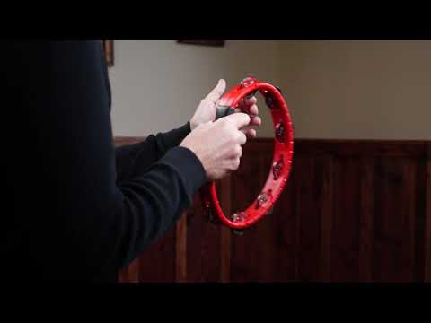 HTR Hand Tamburin Steel Jingles Red