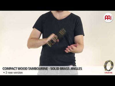 CTA2B-BK 8" Compact Solid Brass Jingles 2 row