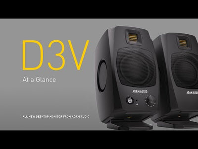 D3V Black Active Desktop Monitoring System 3,5 inch Woofer