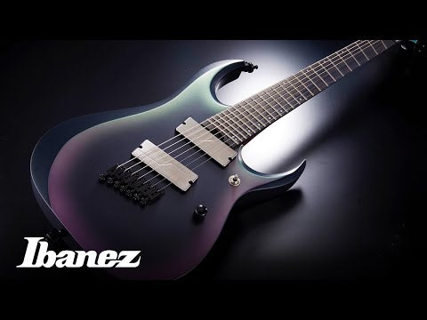 RGD71ALMS-BAM Black Aurora Burst Matte Axion Label Multi Scale 7-String