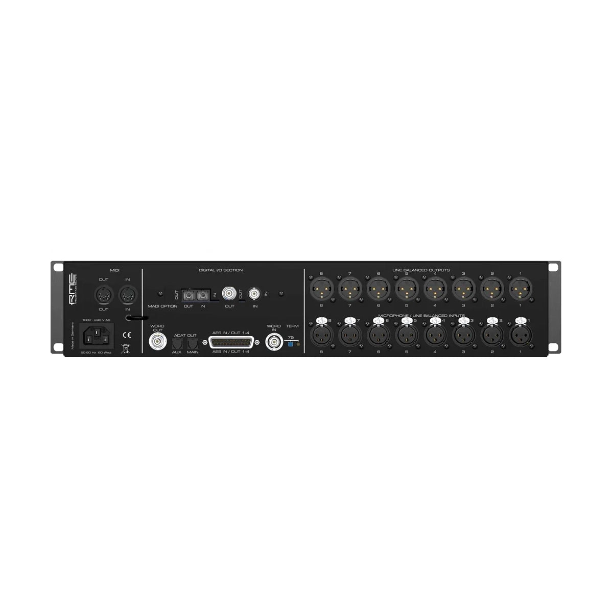 RME - Micstasy 8-Channel, 192 kHz Mic/Line/Instrument Pre AD Converter - Musik Utan Gränser 